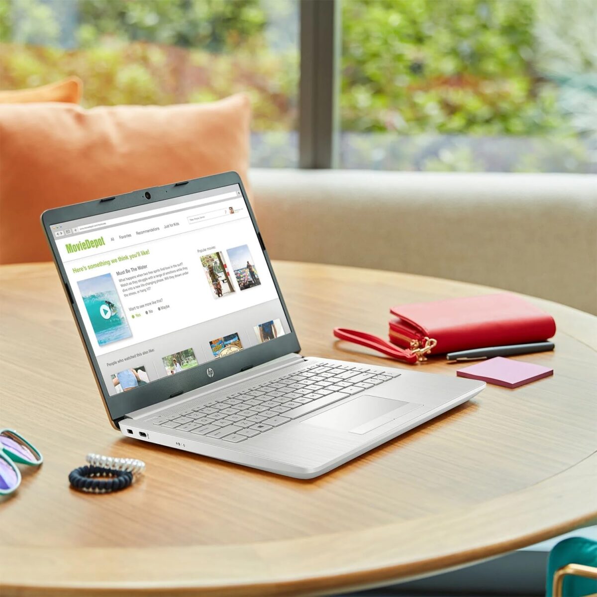 HP Portable Laptop, Student and Business, 14" HD Display, Intel Quad-Core N4120, 16GB DDR4 RAM, 64GB eMMC, 1 Year Office 365, Webcam, RJ-45, HDMI, Wi-Fi, Windows 11 Home, Silver - Image 6