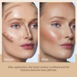 MEICOLY Soft Pinch Liquid Blush & Dewy Cheek Tint, Matte Finish Liquid Contour, Highlight Bronzer Stick Set - Pearl White Highlighter + Rose Pink Blush + Contour - Image 5