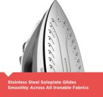 BLACK+DECKER Light ‘N Easy Compact Steam Iron, IR1020S, Stainless Steel Soleplate, Spray Mist, Anti-Drip, Auto Shutoff - Image 5