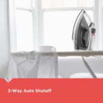 BLACK+DECKER Light ‘N Easy Compact Steam Iron, IR1020S, Stainless Steel Soleplate, Spray Mist, Anti-Drip, Auto Shutoff - Image 6