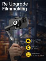 Phone Gimbal Stabilizer 3-Axis Smartphone Foldable Handheld Gimbal for iPhone with Focus Wheel TikTok YouTube Vlog Stabilizer for iPhone16 15 14 13 12 Pro Max Android-Smart XE - Image 8