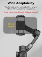 Phone Gimbal Stabilizer 3-Axis Smartphone Foldable Handheld Gimbal for iPhone with Focus Wheel TikTok YouTube Vlog Stabilizer for iPhone16 15 14 13 12 Pro Max Android-Smart XE - Image 9
