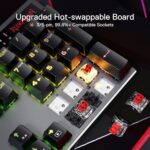 Redragon K556 PRO Upgraded Wireless RGB Gaming Keyboard, BT/2.4Ghz Tri-Mode Aluminum Mechanical Keyboard w/No-Lag Connection, Hot-Swap Linear Quiet Red Switch - Image 3