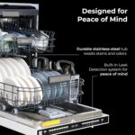 Kenmore 24" Built-In Dishwasher - Quiet Tub with TurboDry, Leak, & SmartWash Soil Detection - 15 Place Settings - 49 DBA - ENERGY STAR Certified - Fingerprint Resistant Stainless Steel - Image 7