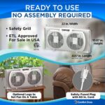 Comfort Zone Twin Window Fan with Reversible Airflow Control, 9 inch, Auto-Locking Expanders, 2 Speed Fan, Dual Fan, Exhaust, Airflow 9.84 ft/sec, Ideal for Home, Kitchen, Bedroom & Office, CZ319WT - Image 7