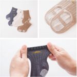 Baby Crew Socks,Grips Combed Cotton Socks Toddler Non-Skid for Girls,Boys Non Slip/Anti Skid 9-Pack - Image 4
