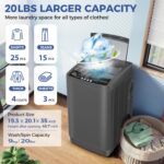 Nictemaw Portable Washing Machine, 20Lbs Capacity Full-Automatic Portable Washer Machine, 2.8Cu.ft Compact Laundry Machine with Drain Pump, 10 Programs & 8 Water Levels for Apartment Dorm RV - Image 3