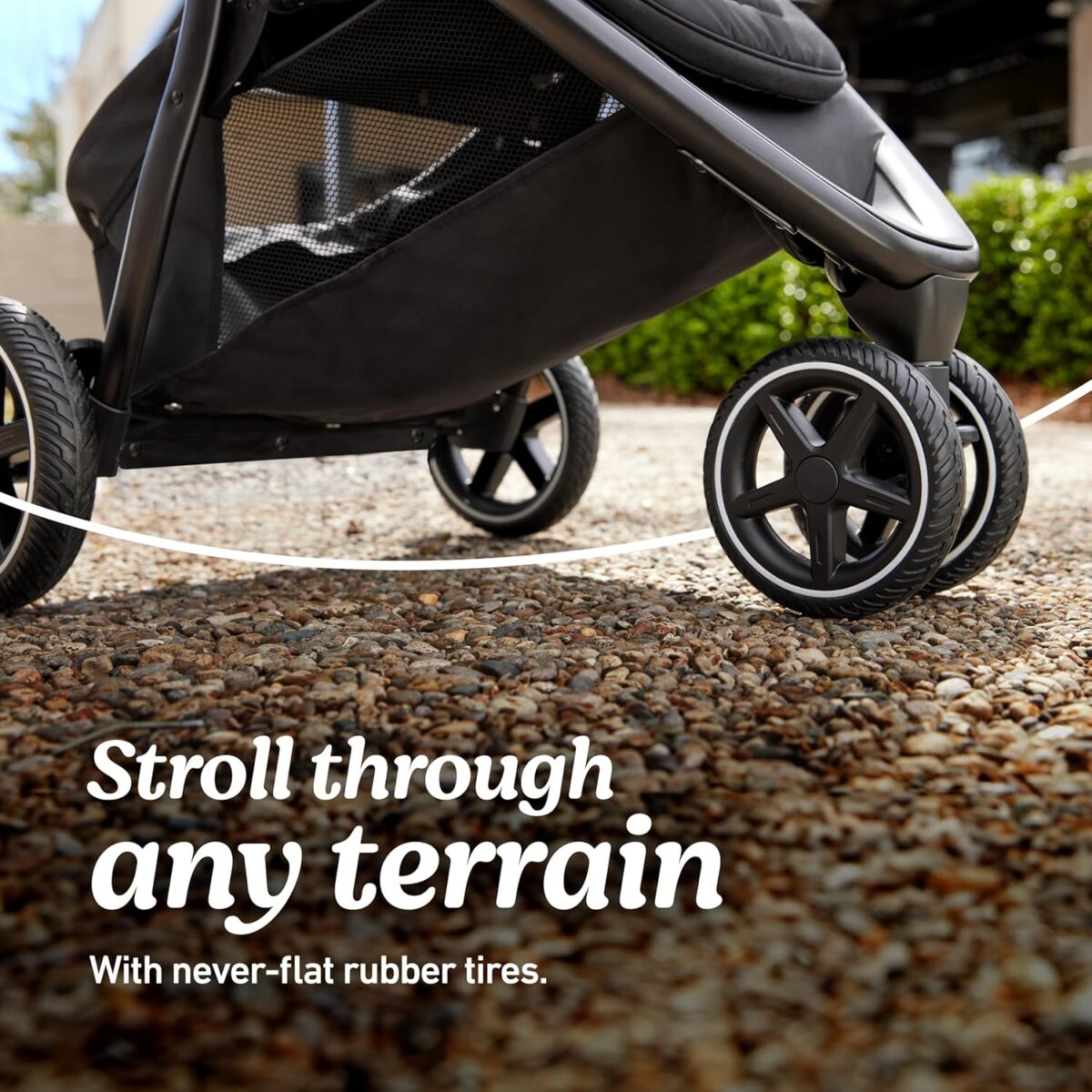 Graco Outpace LX All-Terrain 3-Wheel Baby Stroller, Cohen €” Compatible for Travel System, Easy One-Hand Fold, in-Seat Suspension for Comfortable Ride, Never-Flat Rubber Tires - Image 3
