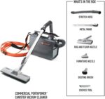 Hoover Commercial PORTAPOWER Lightweight Canister Vacuum Cleaner with Attachments, Portable Carriable Handheld Small Professional Grade Bagged, 8 Pounds, CH30000, Black - Image 6