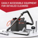 Hoover Commercial PORTAPOWER Lightweight Canister Vacuum Cleaner with Attachments, Portable Carriable Handheld Small Professional Grade Bagged, 8 Pounds, CH30000, Black - Image 9