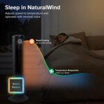 LEVOIT Tower Fan for Bedroom, Standing Fan with 28dB Quiet for Sleep, Remoter, 12H Timer, 25ft/s Velocity, 5 Speeds, 4 Modes, 90° Oscillation for Home, Office, Indoor, Bladeless 36 inch, White - Image 7