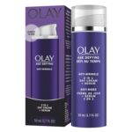 Olay Face Serum, Age Defying Anti-Wrinkle 2-in-1 Day Cream - Anti-Aging, Anti-Wrinkle, Smooths Fine Lines and Wrinkles, Firming, Lifting - Niacinamide, Glycerin, Aloe Vera, 1.7 Oz - Image 9