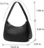 Shoulder Bags for Women, Cute Hobo Tote Handbag Mini Clutch Purse with Zipper Closure - Image 3