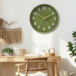 Mosewa Wall Clock 8 Inch, Battery Operated Silent Non-Ticking Modern Analog Clock Decorative for Kitchen, Bedroom, Office, Living Room(Gold) - Image 5