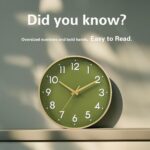 Mosewa Wall Clock 8 Inch, Battery Operated Silent Non-Ticking Modern Analog Clock Decorative for Kitchen, Bedroom, Office, Living Room(Gold) - Image 6