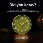 Mosewa Wall Clock 8 Inch, Battery Operated Silent Non-Ticking Modern Analog Clock Decorative for Kitchen, Bedroom, Office, Living Room(Gold) - Image 7