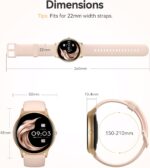 AGPTEK Smart Watch for Women, 5ATM Waterproof Smartwatch for Android and iOS Phones, Fitness Tracker Watch with 100+ Sports Modes, Heart Rate Monitor Pedometer Sleep Monitor, Pink - Image 5