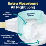 Pampers Overnight Diapers - Swaddlers Overnights - Size 6, 72 Count, Disposable Baby Diaper, Night Time Leak and Skin Protection - Image 4
