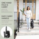 Lightweight Travel Stroller for Baby & Toddlers - Easy Fold & Compact Stroller with Canopy, Storage Basket, Multi-Position Recline & Convenient One-Hand Fold (Grey) - Image 7