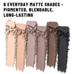 6 Colors Mini Eyeshadow Makeup Palette Neutral Nude Smoky Eye Shadow Taupe & Brown Matte Make Up Pallet with Mirror Highly Pigmented Long Lasting Waterproof Travel Size Gift Kit 01 - Image 6