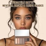 6 Colors Mini Eyeshadow Makeup Palette Neutral Nude Smoky Eye Shadow Taupe & Brown Matte Make Up Pallet with Mirror Highly Pigmented Long Lasting Waterproof Travel Size Gift Kit 01 - Image 7