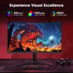 KOORUI 27 inch Curved Gaming Monitor, QHD (2560 x 1440) 180Hz R1500, Adaptive Sync with 1ms Computer Monitor, VESA Compatible, HDMI 2.0x2 & DisplayPort 1.4x1, Eye Care, 27E6QCA - Image 7