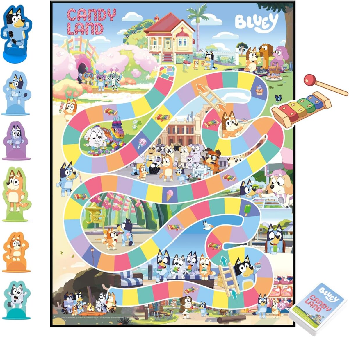 Hasbro Gaming Candy Land Bluey Edition Board Game | Ages 3 and Up | 2-6 Players | Play as Dad, Mum, Bluey, Bingo, Muffin, or Socks | Preschool Games | Kids Gifts (Amazon Exclusive) - Image 5