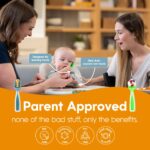 NumNum Baby Spoons Set, Feeding Littles x Silicone Pre-Spoon GOOtensils for Baby Led Weaning, Self-Feeding & Teething, First Stage Toddler Utensils for Ages 6+ Months, 3-Pack, BPA-Free (Neutrals) - Image 4