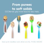 NumNum Baby Spoons Set, Feeding Littles x Silicone Pre-Spoon GOOtensils for Baby Led Weaning, Self-Feeding & Teething, First Stage Toddler Utensils for Ages 6+ Months, 3-Pack, BPA-Free (Neutrals) - Image 7