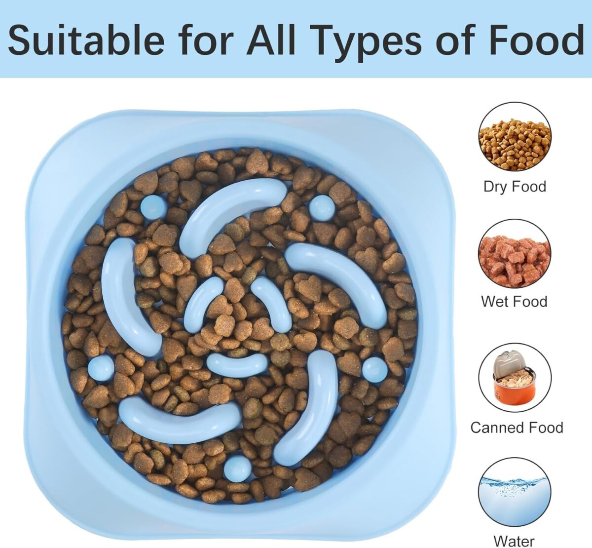 MateeyLife Slow Feeder Dog Bowls 2PCS, Anti-Choking Puzzle Dog Food Bowls, Anti-Slip Interactive Feeding Slow Down Eating, Bloat Stop Maze Dishes for Medium Breeds - Image 7