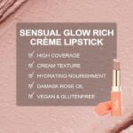 Oulac Beige Lipstick for Women, Pale Nude Matte Lip Base, Full Coverage Lip Color, Satin Matte Finish, Cream Texture, Hydrating, Infused with Hyaluronic Acid, Vegan & Clean Beauty 4g SG01 Bare - Image 10