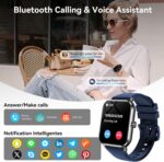 Smart Watch for Men Women, 1.83" HD Touchsreen, Bluetooth Calling, 5 ATM Water-Resistance, 130+ Sports Modes, Health, Fitness & Sleep Tracker, Timer, Fitness Watch for Android/iOS, Blue - Image 5