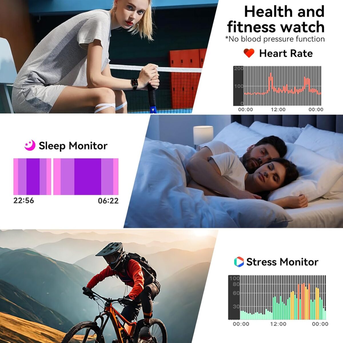 Smart Watch for Men Women, 1.83" HD Touchsreen, Bluetooth Calling, 5 ATM Water-Resistance, 130+ Sports Modes, Health, Fitness & Sleep Tracker, Timer, Fitness Watch for Android/iOS, Blue - Image 6