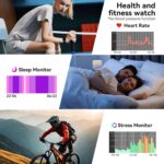 Smart Watch for Men Women, 1.83" HD Touchsreen, Bluetooth Calling, 5 ATM Water-Resistance, 130+ Sports Modes, Health, Fitness & Sleep Tracker, Timer, Fitness Watch for Android/iOS, Blue - Image 6