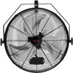18 Inch Wall Mount Fan, 360° Manual Adjustable Tilt, 3 Speed High Velocity Airflow, IP44 Waterproof Heavy-Duty Metal Industrial Wall Fan for Patios, Garages, Workshops, Non-Oscillating - Image 2