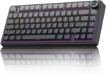 AULA F75 Pro Wireless Mechanical Keyboard,75% Hot Swappable Custom Keyboard with Knob,RGB Backlit,Pre-lubed Reaper Switches,Side Printed PBT Keycaps,2.4GHz/USB-C/BT5.0 Mechanical Gaming Keyboards - Image 2