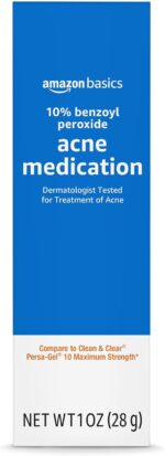 Amazon Basics 10% Benzoyl Peroxide Acne Medication, Maximum Strength, 1 Fluid Ounce Face Gel - Image 2