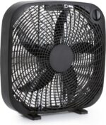 Amazon Basics 3 Speed Box Fan, Indoor Electric Fan for Home Cooling, 5 Blades, Lightweight Design, 67 Watts, 20-Inch, Black, 6.8"D x 20.86"W x 21.33"H - Image 2