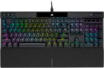 Corsair K70 RGB PRO Wired Mechanical Gaming Keyboard (Cherry MX RGB Red Switches: Linear and Fast, 8,000Hz Hyper-Polling, PBT Double-Shot PRO Keycaps, Soft-Touch Palm Rest) QWERTY, NA - Black - Image 2