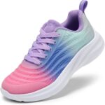 DREAM PAIRS Girls Boys Shoes Kids Tennis Sparkle Glitter Lace up Athletic Running Sneakers - Image 2