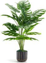 Der Rose 28'' Fake Plants Tall Artificial Monstera Faux Plants Indoor for Living Room Home House Decor - Image 2