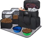 Dog Travel Bag Airline Approved–Pet Travel Tote with Collapsible Bowls,Food Containers & Feeding Mat–Multi-Pocket Organizer for Dogs & Cats, Durable & Water-Resistant for Hiking,Trips,Outdoors - Image 2