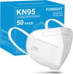Funight KN95 Face Mask 5-Ply Breathable Filter Efficiency≥95% Protective Cup Dust Disposable Masks Against PM2.5 White 50 Pack - Image 2