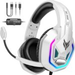 Gaming Headset for PS5, PS4, Xbox Series X|S, Xbox One, PC, Switch, Mac - RGB Over-Ear Headphones with 7.1 Surround Sound, Noise Cancelling Mic, 50mm Drivers & Memory Foam Ear Pads - Image 2