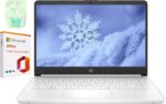 HP 14" LED Business Laptop Computer, 16GB RAM 320GB Storage (64GB eMMC+256GB SD Card), Intel Quad-Core N4120, Windows 11 S Laptop with 1-Year Microsoft Office 365, PLUSERA Earphones, White - Image 2