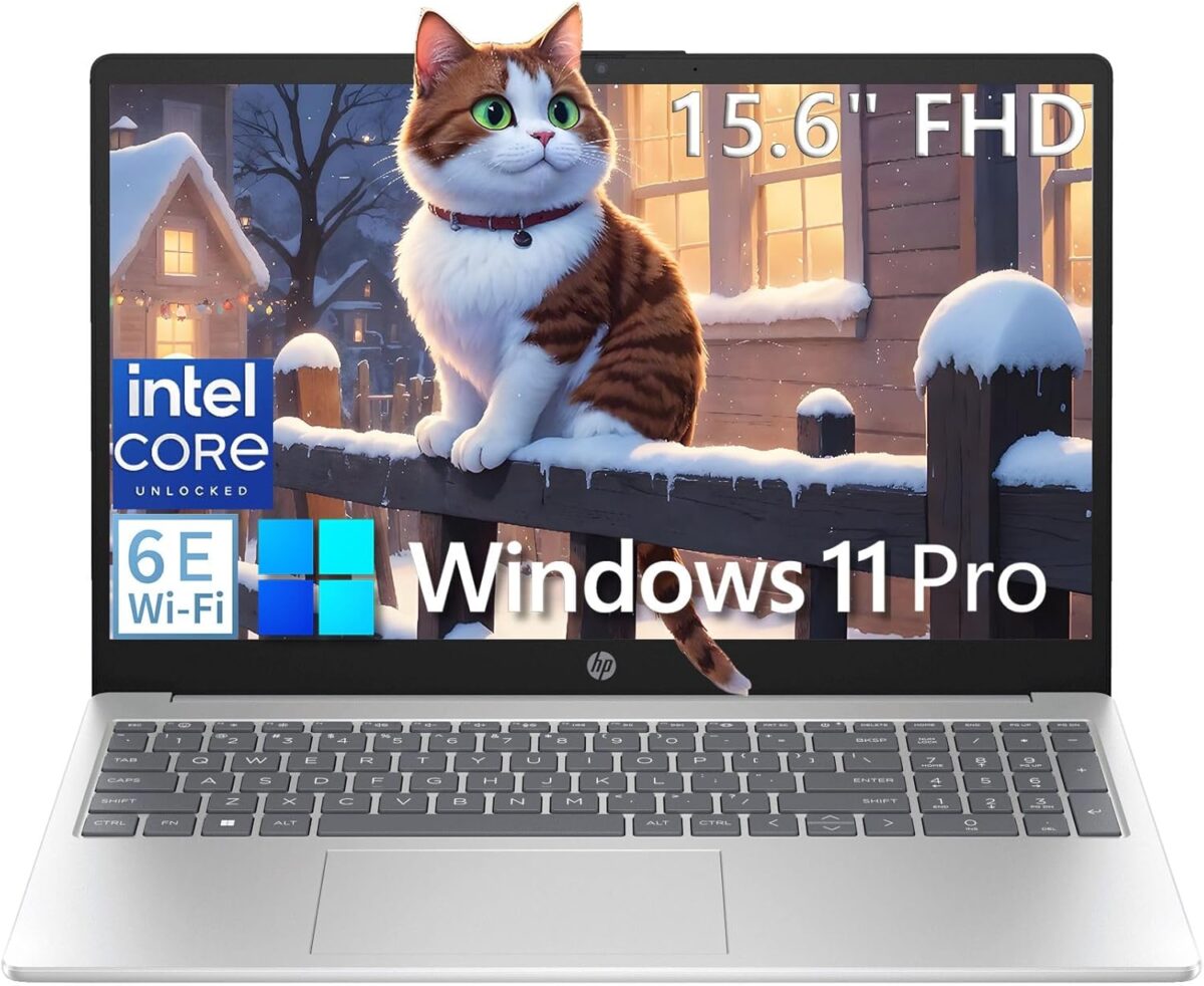 HP 15.6" FHD Laptop Computer for Home Business Student, Intel Processor (Beat i3-1115G4), 32GB DDR4 RAM, 1TB PCIe SSD, WiFi 6E, Bluetooth 5.3, Type-C, Webcam, Numeric Keypad, Silver, Windows 11 Pro - Image 2