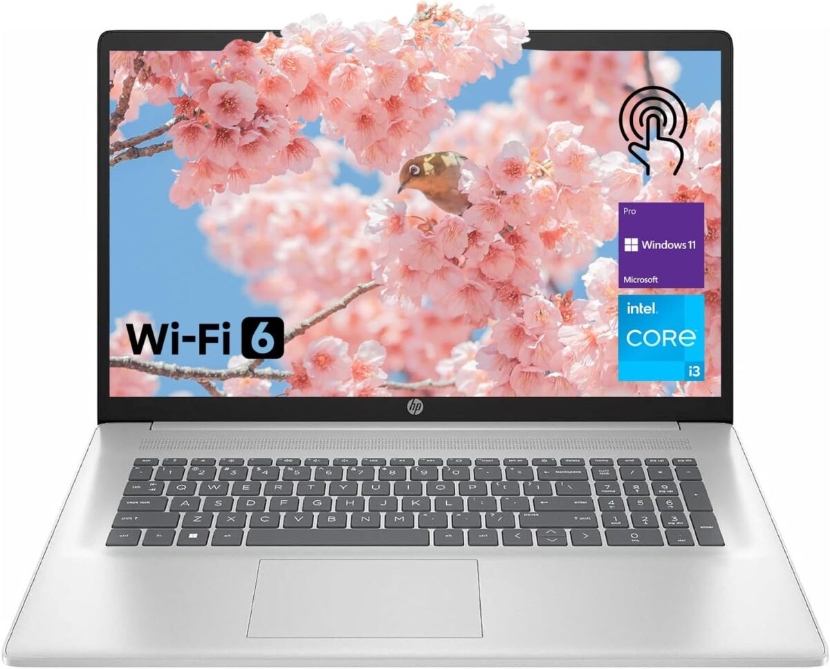 HP High-Performance 17.3" Laptop, 17.3" HD+ Touchscreen, 8-Cores Intel i3-N305, 32GB RAM, 128GB eMMC + 2TB PCIe SSD, Webcam, HDMI, Numeric Keypad, Wi-Fi 6, Windows 11 Pro, Silver - Image 2