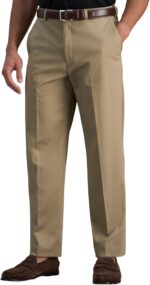 Haggar Men's Premium No Iron Khaki Classic Fit Flat Front Casual Pant (Regular and Big & Tall Sizes) - Image 2