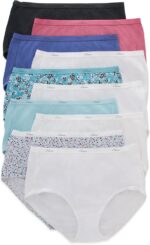 Hanes Women's Cotton Brief Value Pack, 10-Pack, Assorted Brief Underwear (Colors May Vary) - Image 2