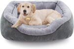 INVENHO Medium Dog Beds for Medium Dogs Washable, Rectangle Dog Bed Medium Size Dog, Orthopedic Dog Bed, Warming Soft Calming Sleeping Puppy Bed Durable Pet Bed with Anti-Slip Bottom M(30"x24"x9") - Image 2